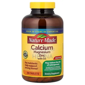 300 Tablets Calcium ,Magnesium, and Zinc With Vitamin D3 Supplement