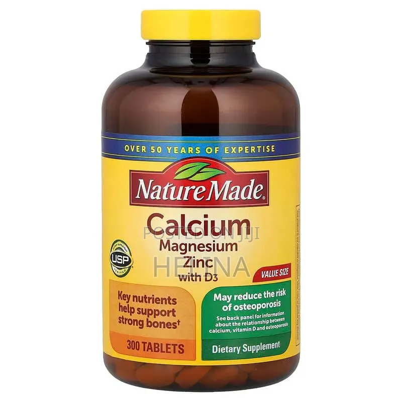300 Tablets Calcium ,Magnesium, and Zinc With Vitamin D3 Supplement
