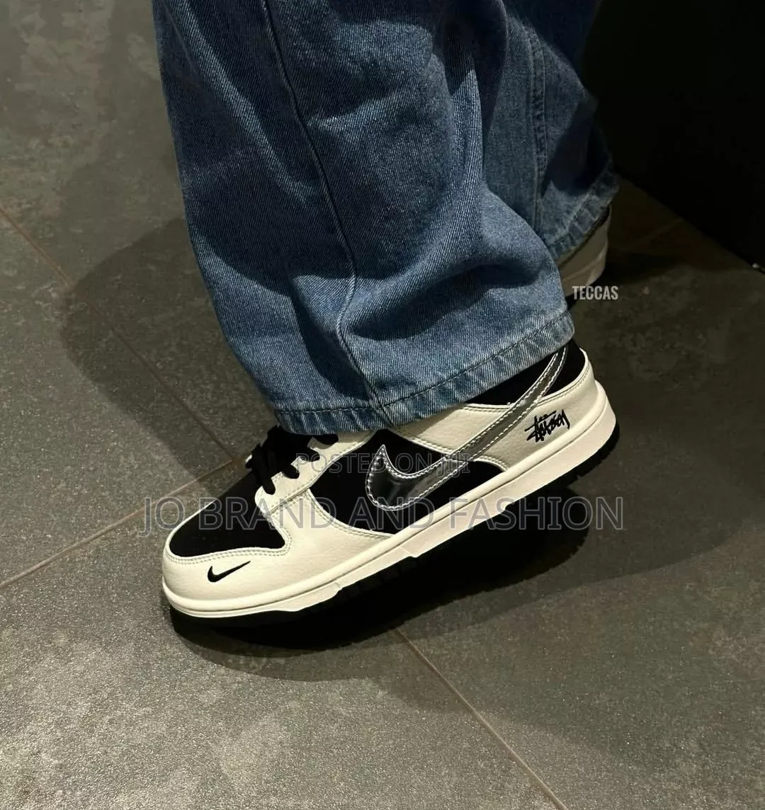 Nike #Dunk SB #Low X #Stussy "Black X White" Unisex Shoes