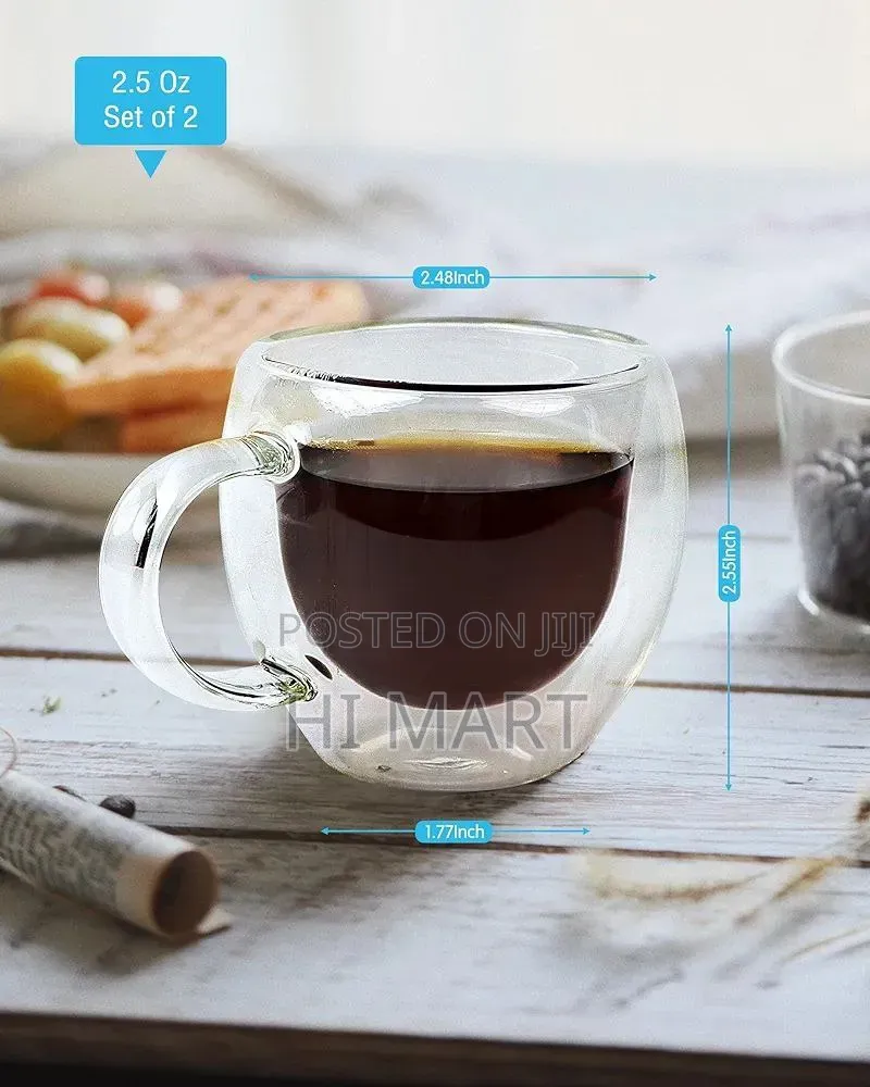 2pcs Double Glass Driniking Glass