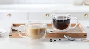 2pcs Double Glass Driniking Glass