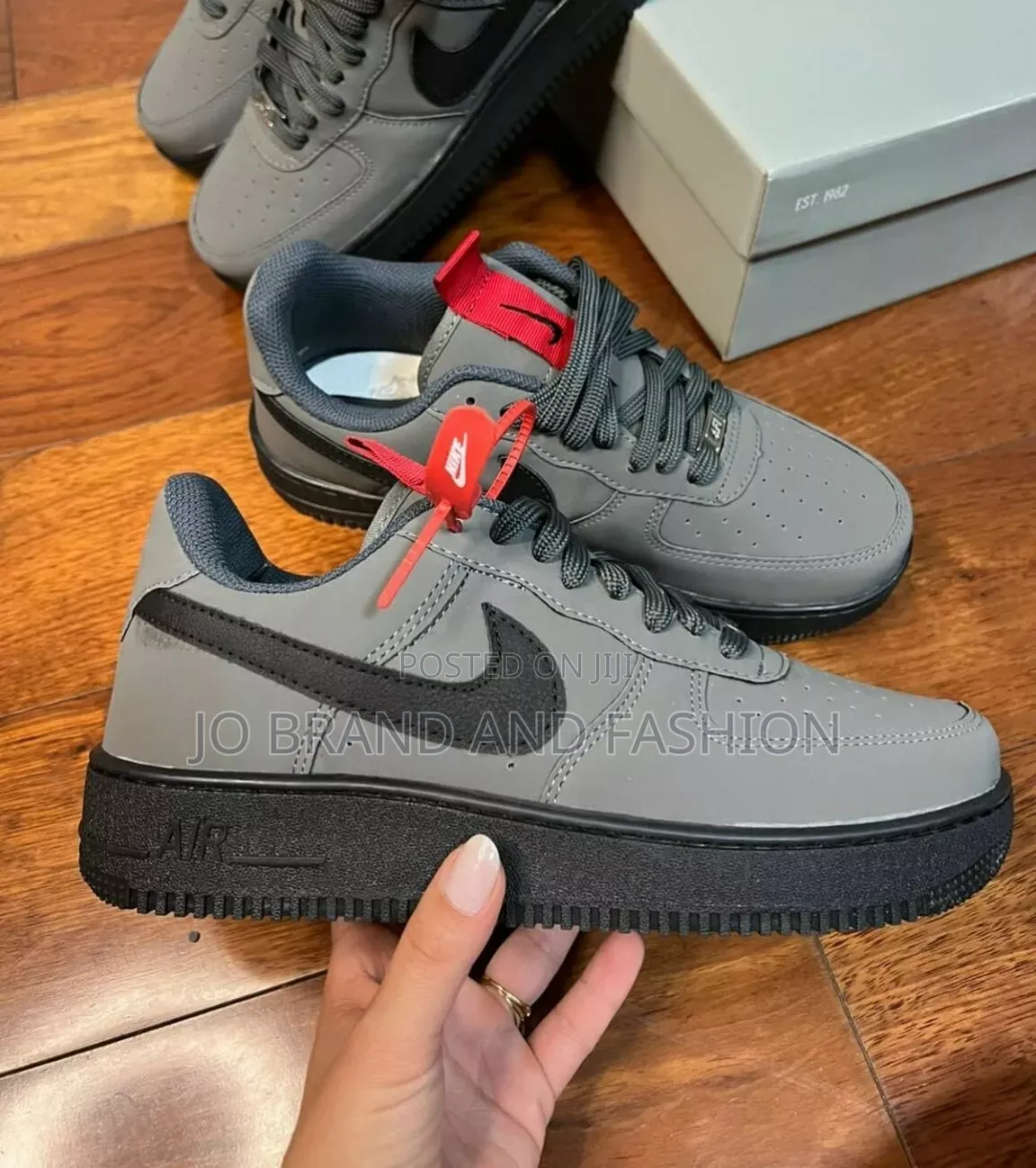 Nike #Air Force 1'07 #Anthracite "Dark Grey" #Low Unisex Shoes