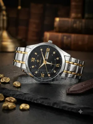 Classicomen's Watch Features a Two- Tone Stainless Steel Strap