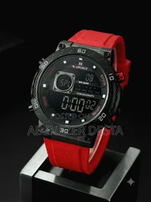 Naviforce NF9241T Featuring a Black Case and a Vibrant Red Silicone