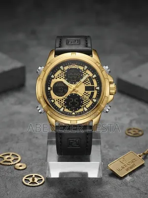 Naviforce NF9225 Men's Watch, Featuring Gold Case and a Black