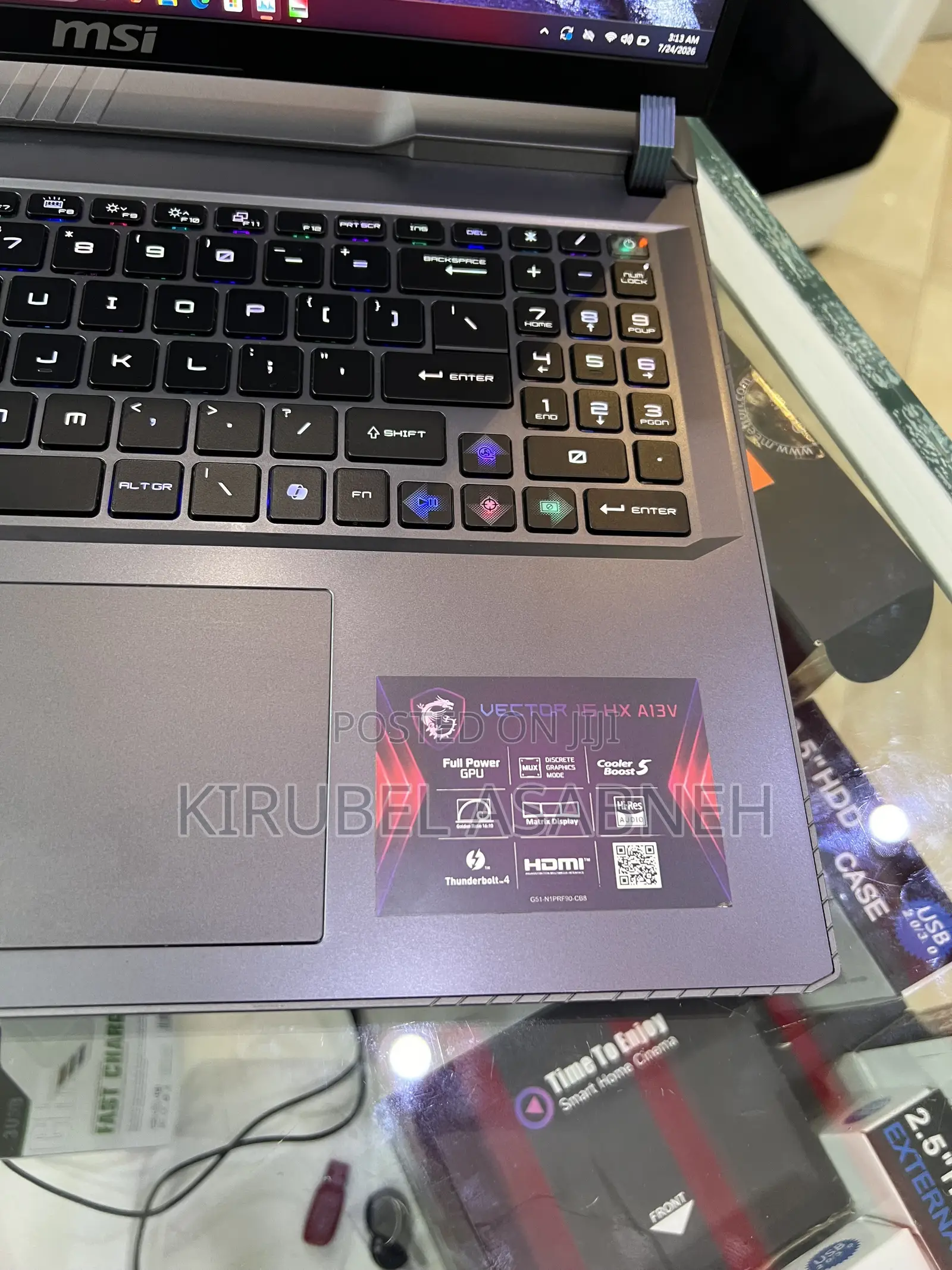 New Laptop MSI Vector 16 HX AI A2XWIG 16GB Intel Core i9 SSD 1T