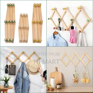 Wooden Expandable Wall Mounted Coat Rack