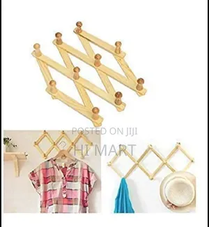Wooden Expandable Wall Mounted Coat Rack