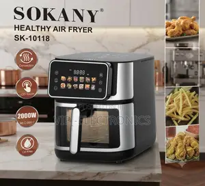SOKANY Healthy Air Fryer – 8L Digital Touch 2000W, Oil-Free Cooking