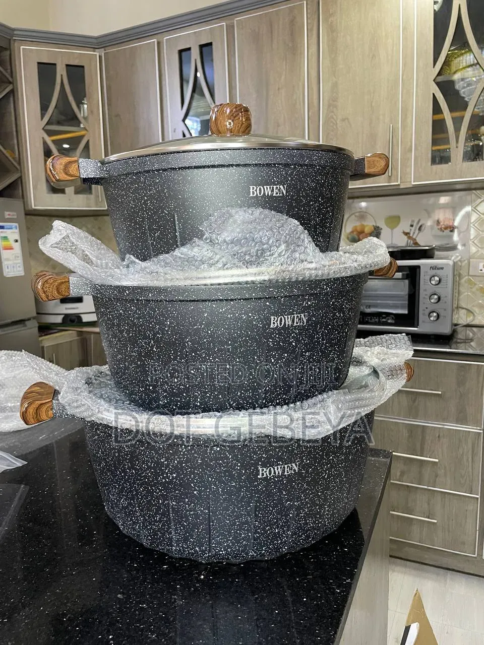 Bowen Granite 3- የድስት ስብስብ ለበግ ወይም ለዶሮ
