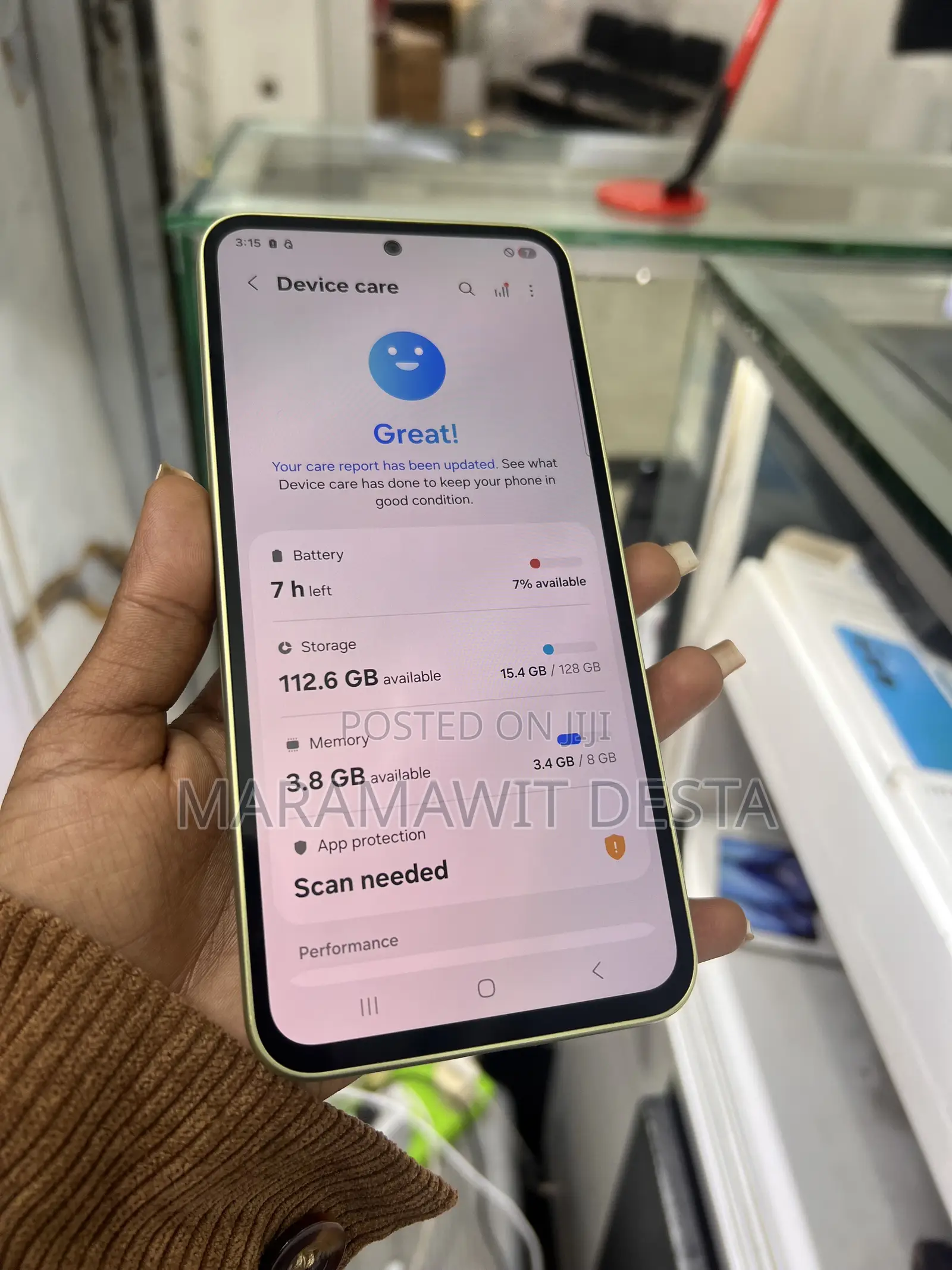 New Samsung Galaxy A54 5G 128 GB Yellow