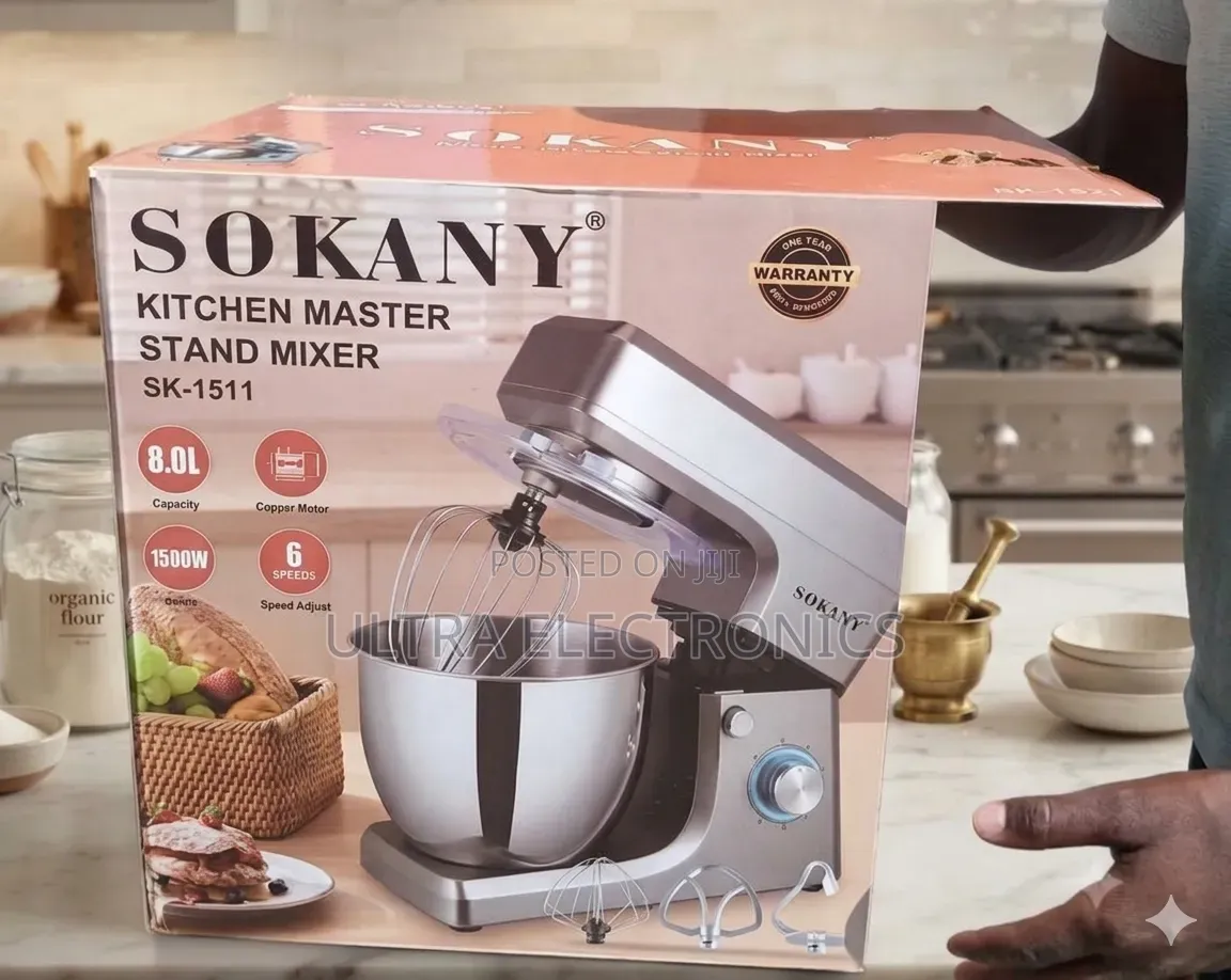 SOKANY 8.0L STAND MIXER – Powerful Performance for All Your Baking