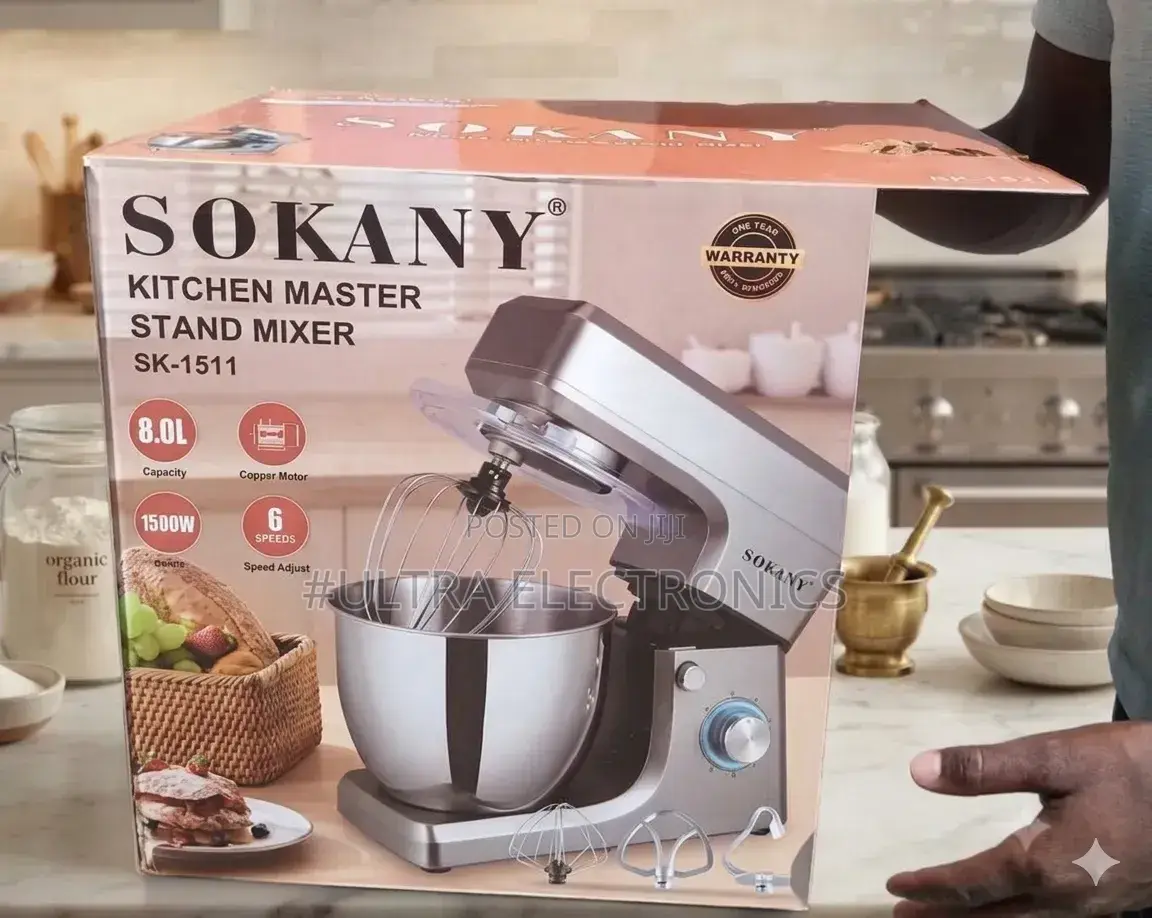 SOKANY 8.0L STAND MIXER – Powerful Performance for All Your Baking