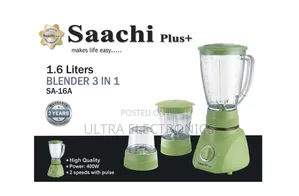 Saachi Plus 3-in-1 Blender (Model: SA-16A).