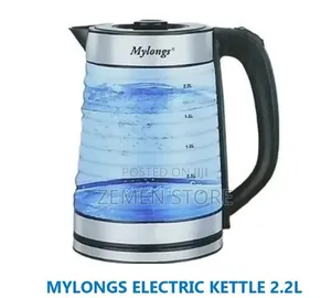 Mylongs 2.2L Premium Electric Glass Kettle With Blue LED Light