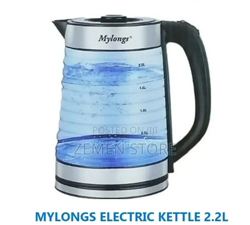 Mylongs 2.2L Premium Electric Glass Kettle With Blue LED Light