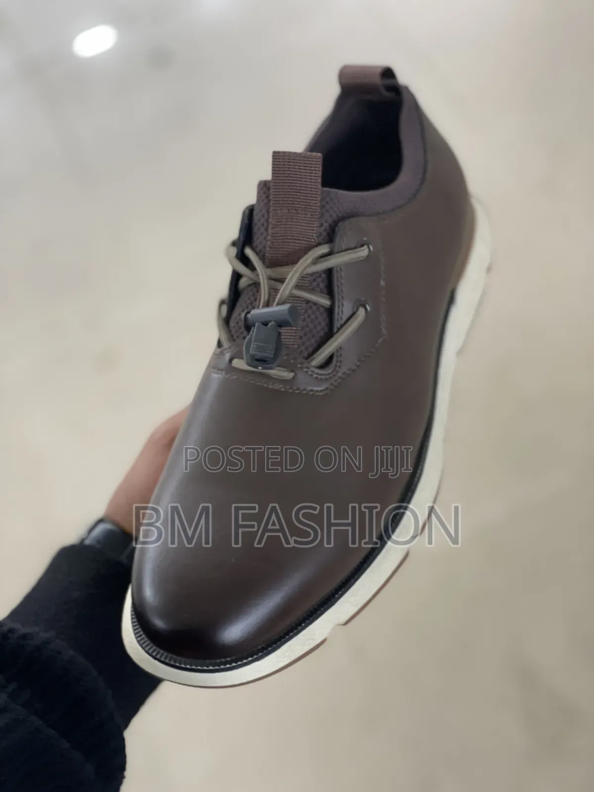 Dark Brown Leather Dress-Sneakers