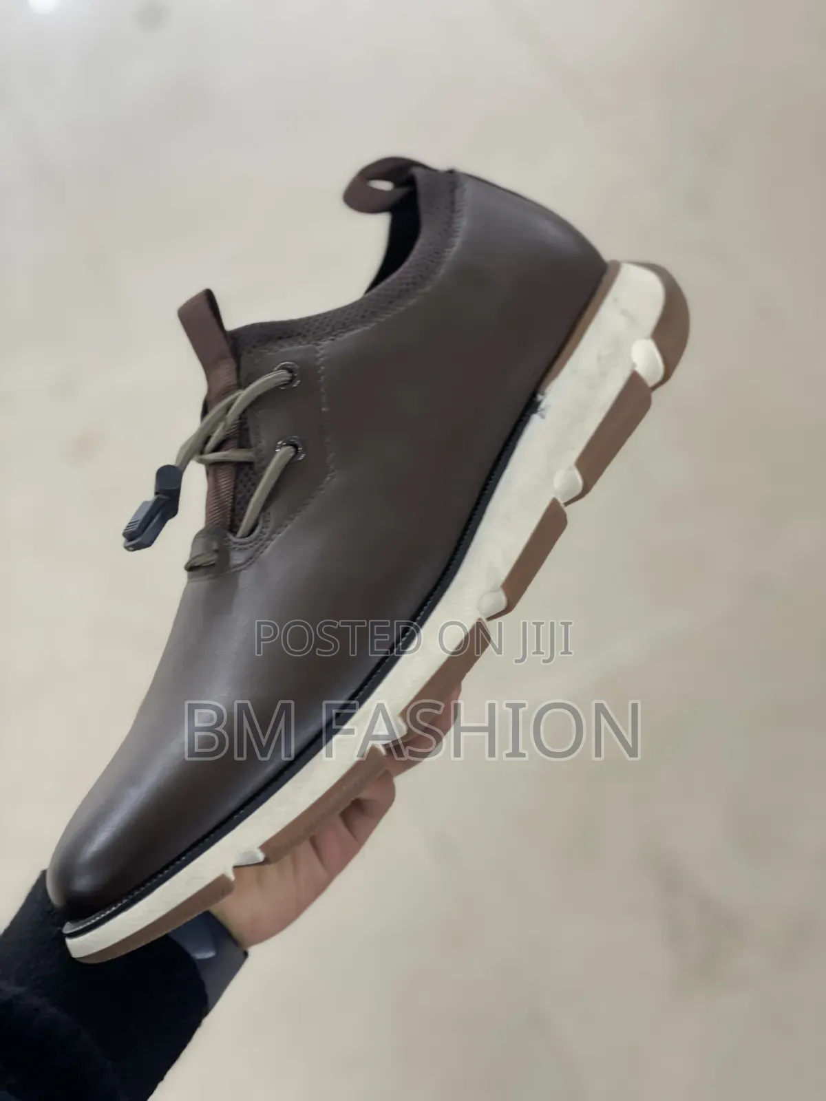Dark Brown Leather Dress-Sneakers