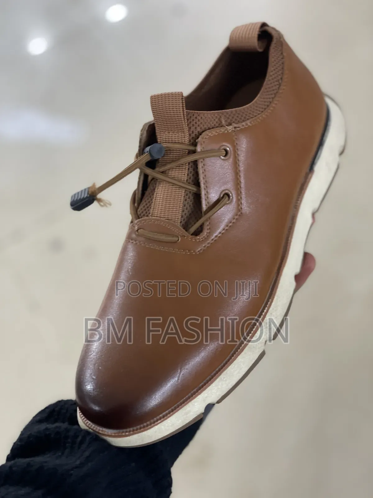 Brown Leather Men's Sneakers