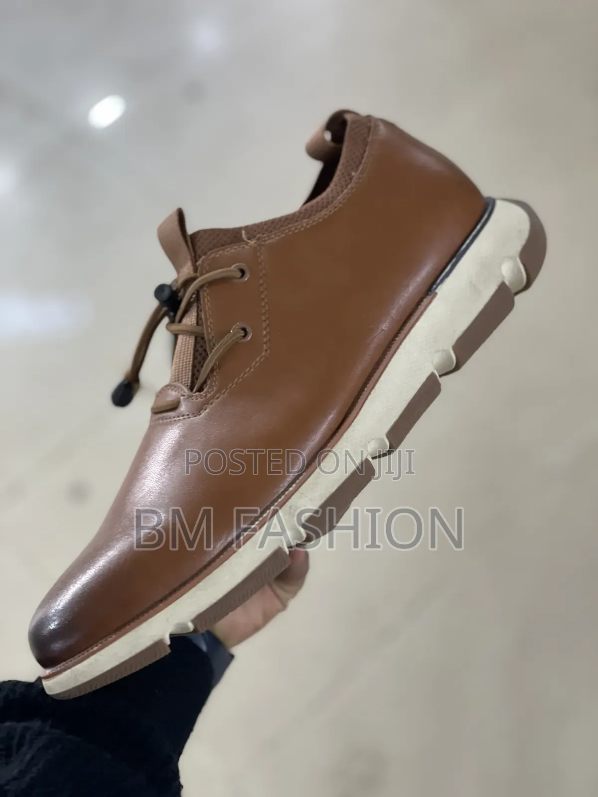 Brown Leather Men's Sneakers