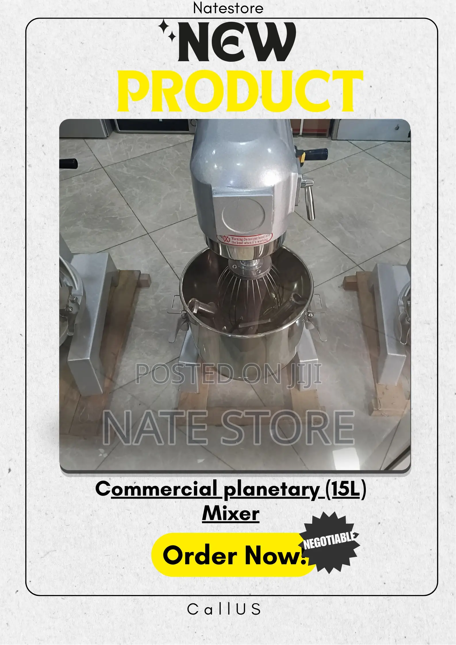 Commercial Food Mixer( 15 Litter)