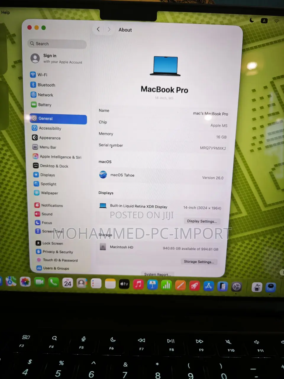 New Laptop Apple MacBook Pro 2025 M5 16GB Apple M5 SSD 1T