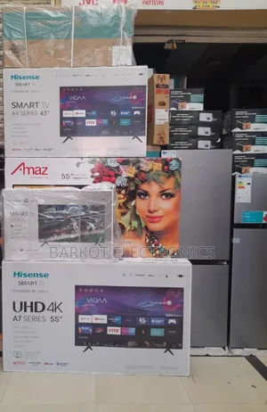 Amaz Smart Led TV 55 Inch Andraid Doubel Gelass Hifi Speaker 2026