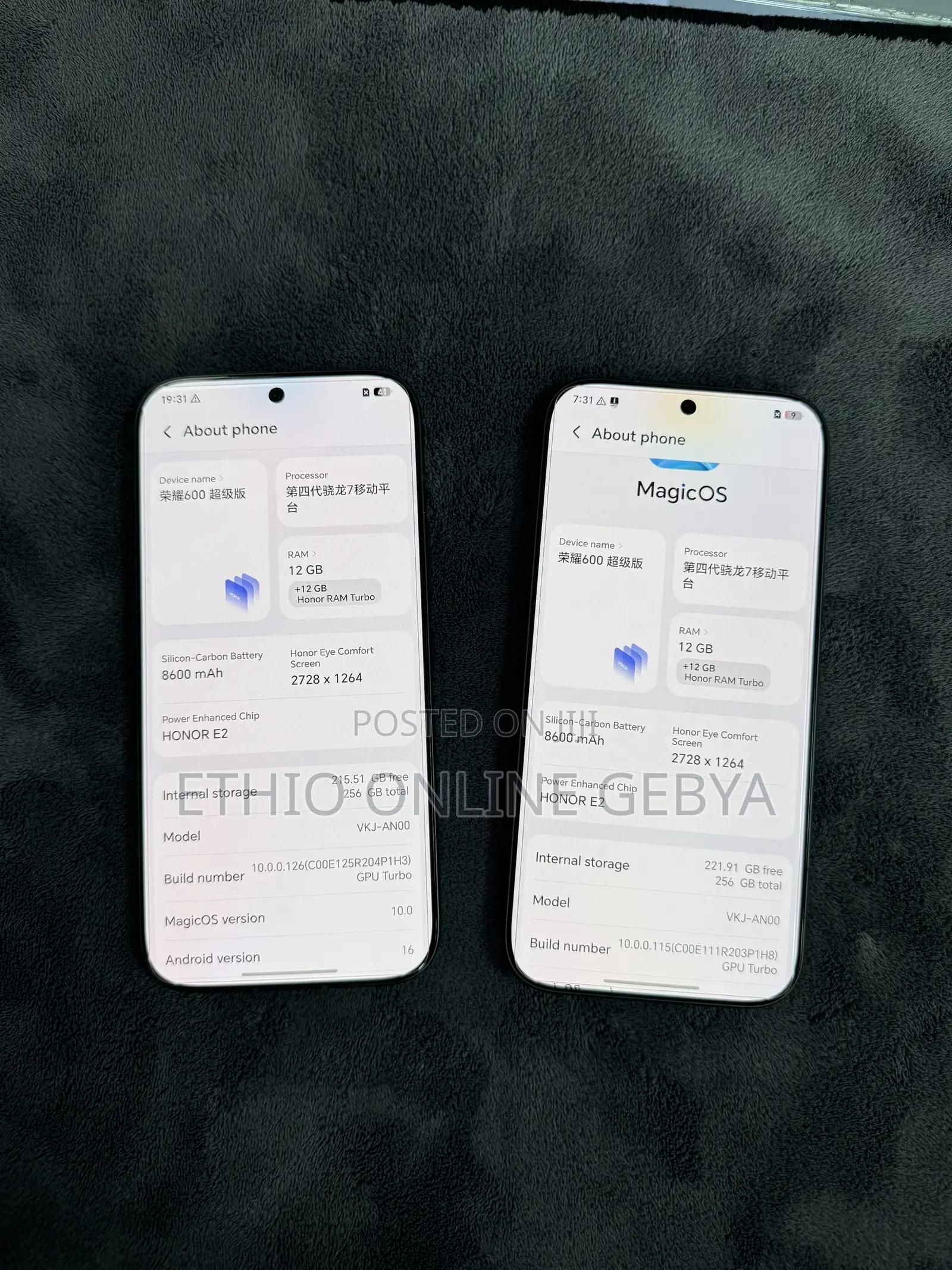 New Honor 600 256 GB Black
