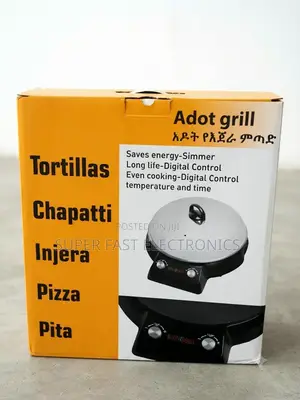 Adot Grill Electric Injera Metad Chapati Tortilla Maker – Non-Stick