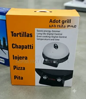 Adot Grill Electric Injera Metad Chapati Tortilla Maker – Non-Stick