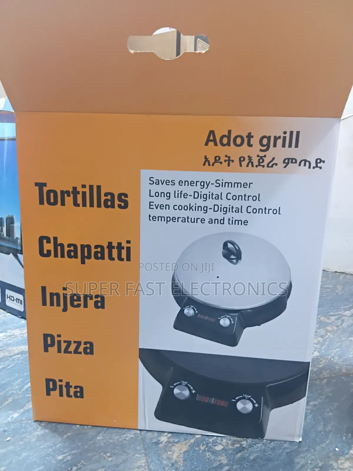 Adot Grill Injera Metad Electric Flat Grill Durable Non-Stick Cooking