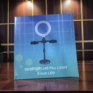 YouTube TikTok Desktop Ring Light Setup – 6" LED Fill Light