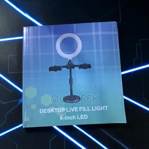 Multi-Camera Live Stream Desktop Light – 6" LED Ring Light