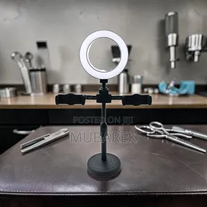 Beauty Makeup Tabletop LED Ring Light With Dual Smartphone Mount