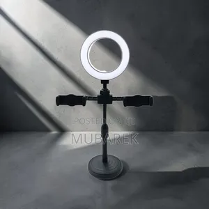 Soft Glow Desktop Ring Light for Zoom Calls Social Media Streaming