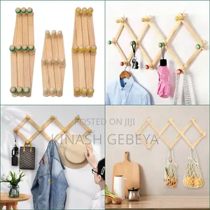 Modern Wooden and Expandable Coat Rack