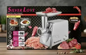 Silver Love Electric Meat Grinder 1000W – Cast Iron Meat Mincer