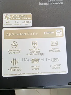 New Laptop Asus Vivobook S 16 16GB Intel Core i9 SSD 1T