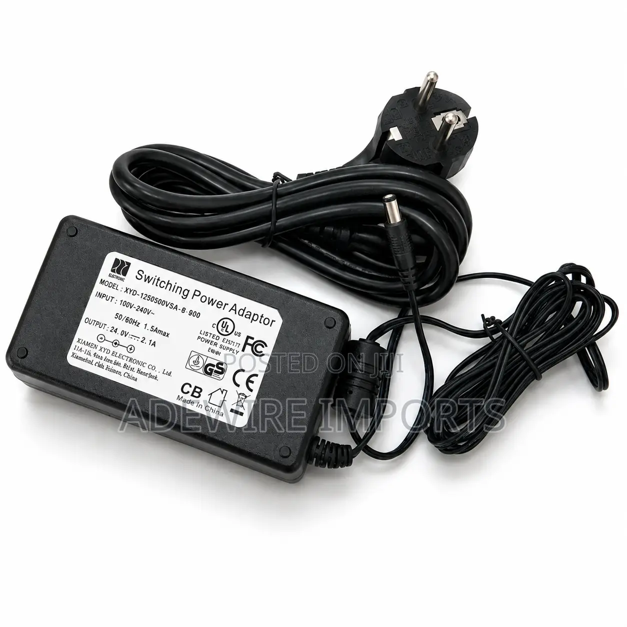 24v 2.5a 60w AC/Dc Switchingpoweradapterwithdcbarrelplugandeupowercord ...