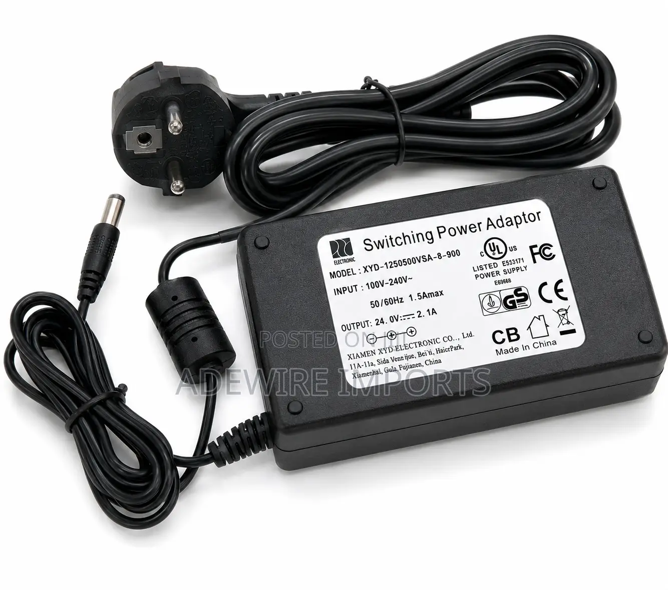24v 2.5a 60w AC/Dc Switchingpoweradapterwithdcbarrelplugandeupowercord