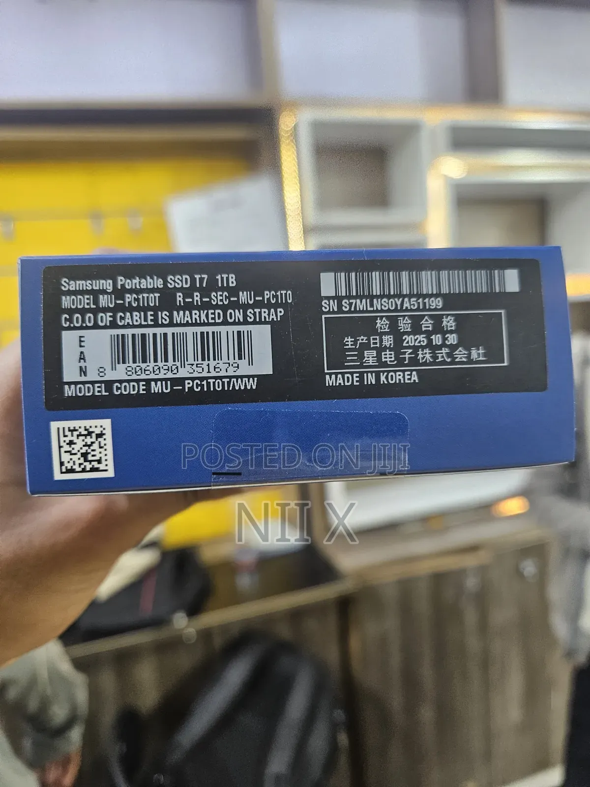 Samsung T7 Portable SSD – 1TB (Brand New Packed)