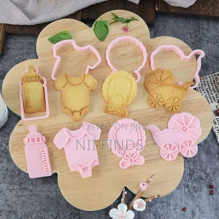 4pcs Baby Toys Biscuit Mold, Fondant Cake Decoration