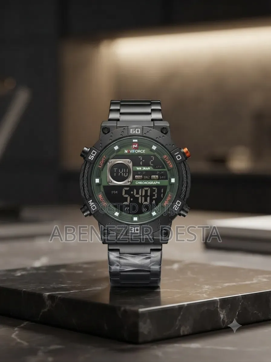 Naviforce NF9241S Is a Digital Sports Watch a Stainless Steel Strap