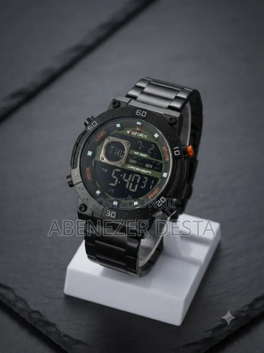 Naviforce NF9241S Is a Digital Sports Watch a Stainless Steel Strap