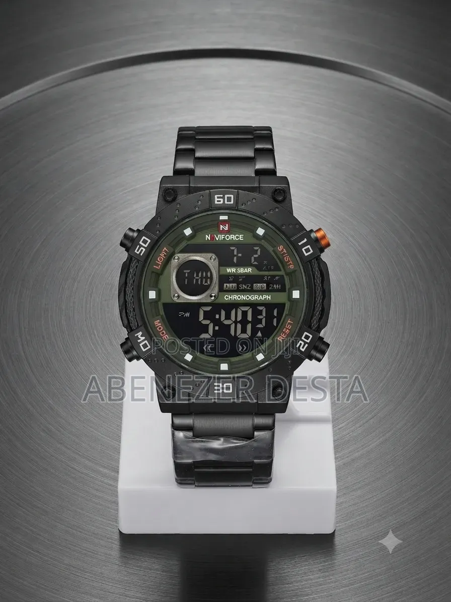 Naviforce NF9241S Is a Digital Sports Watch a Stainless Steel Strap