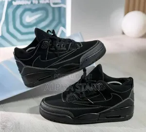 Air Jordan 3 Travis Scott Black Cat Madtet Quality Made in Vietnam