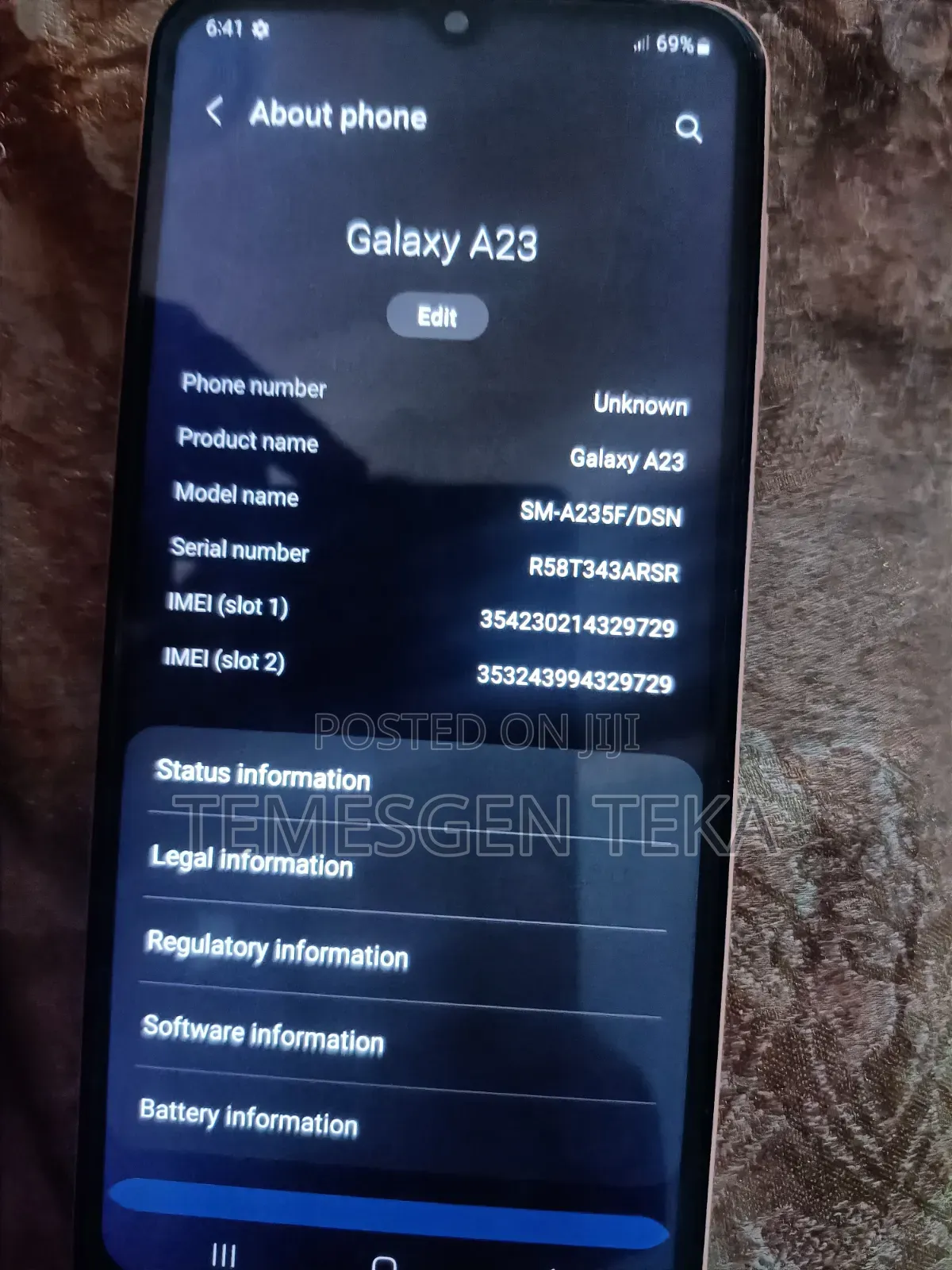 New Samsung Galaxy A23 128 GB Rose Gold
