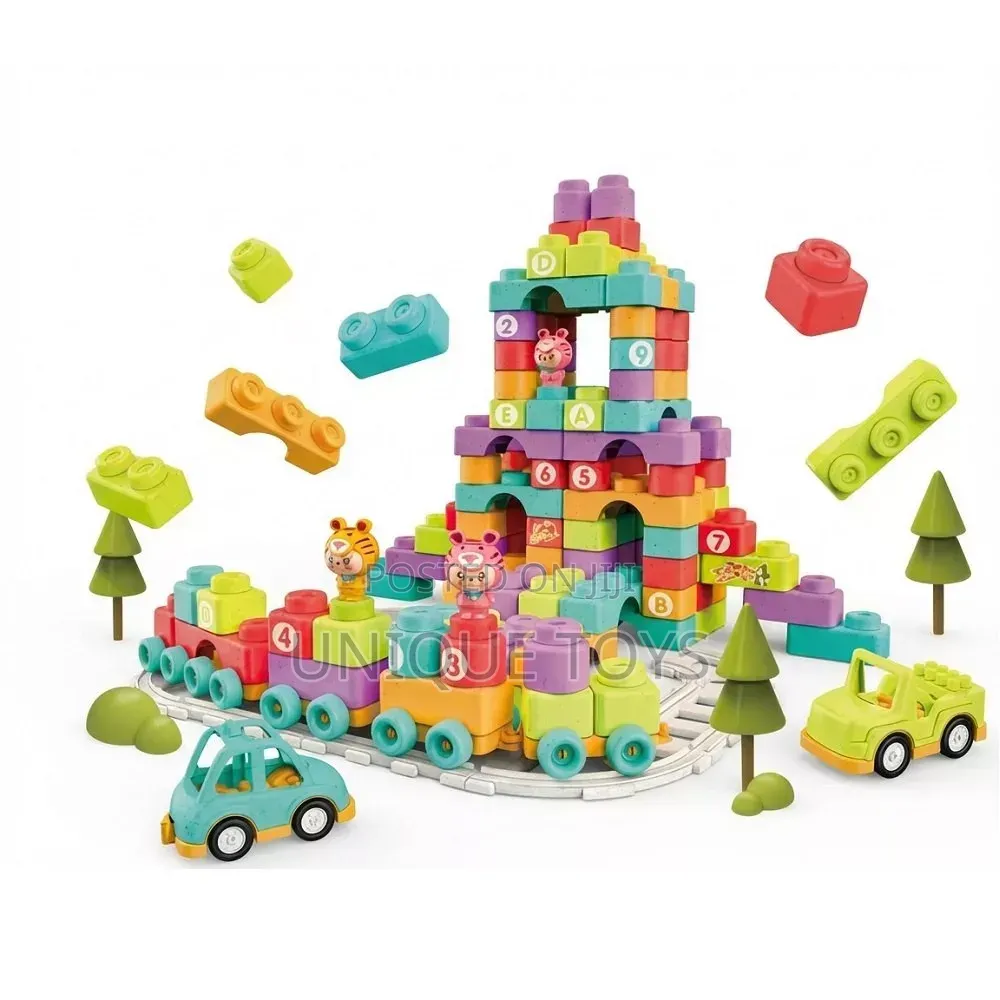 Happy Tiger Wheat Straw Building Block Series, 100 PCS
