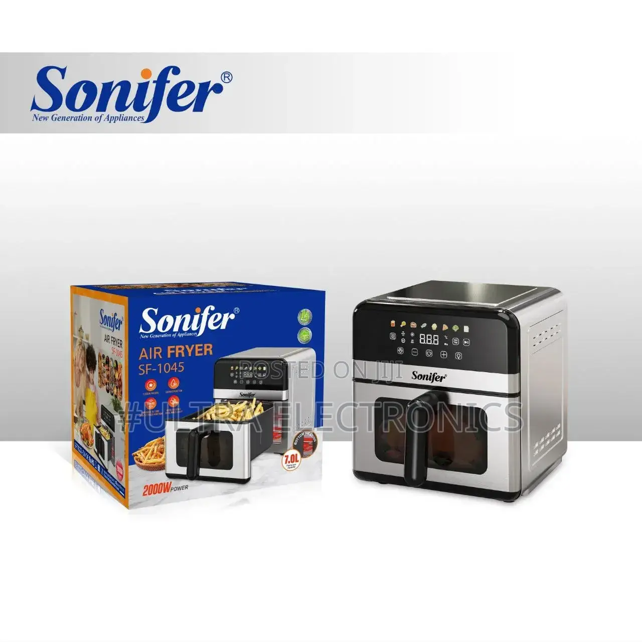 Sonifer AIR FRAYER ያለ ዘይት ምግብ ማብሰያ