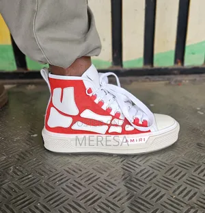 Amiri Men's Skel Court High-Top Sneakers
